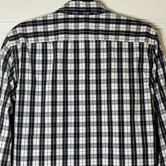 American Eagle Mens Shirt Size Large Vintage Fit Blue Plaid Button Down Logo - Picture 4 of 9
